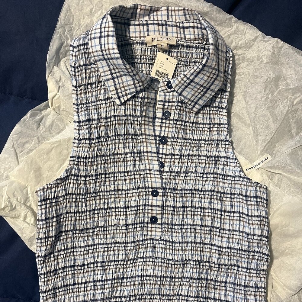 Pilcro Shirred Top XS NWT - Picture 5 of 6